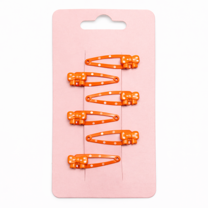 SPINKI / PYKI DO WŁOSÓW Z KOKARDKAMI 6 SZTUK (0301-21 SAH)