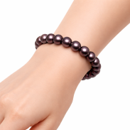 BRANSOLETKA KLASYCZNA FIOLETOWA Z PEREŁEK JABLONEX 0613-41 - 2