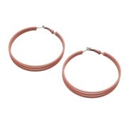 brak KOLCZYKI  METALOWE KOŁA JASNY RÓŻ                                                      (3028 SAH) - 2