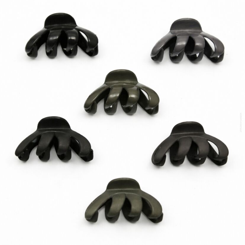 SZCZĘKI DO WŁOSÓW ŚREDNIE SZARE 6 SZTUK (0217-60 SAM)