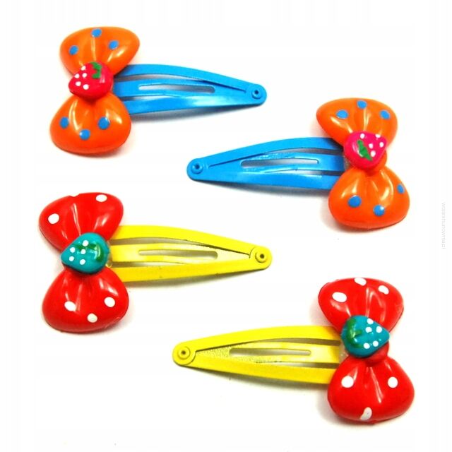 SPINKI / PYKI DO WŁOSÓW DZIECIĘCE KOKARDKI 4 SZTUKI (0169-530)