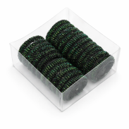 GUMKI FROTKI DO WŁOSÓW CIEMNA ZIELEŃ METALIZOWANE POŁYSKUJĄCE (20 SZT) 179-002/7 - 3