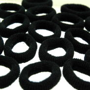 GUMKI DO WŁOSÓW FROTKA MINI CZARNA 50 SZTUK (0100-01) - 2