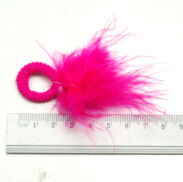 GUMKI DO WŁOSÓW DZIECIĘCE Z PIÓRKAMI 12 SZTUK MIX KOLORÓW (0295 SA) - 2