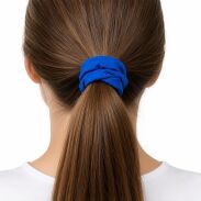 GUMKA DO WŁOŚOW SCRUNCHIES BAWEŁNA MODRAK  2 SZTUKI (0233-B) - 2