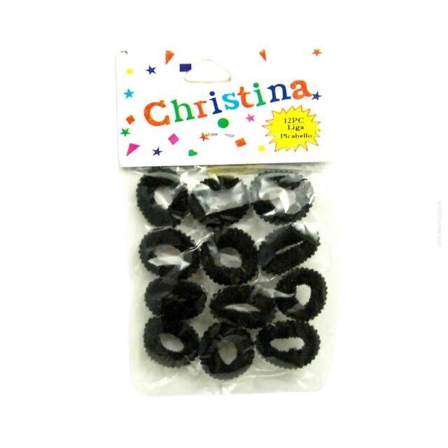 GUMKI DO WŁOSÓW MINI CZARNE 12 SZTUK                                            (0300-19)