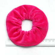 GUMKA DO WŁOSÓW WELUR  SCRUNCHIE CIEMNY RÓŻ PRODUKT POLSKI       (0103-CR) - 2