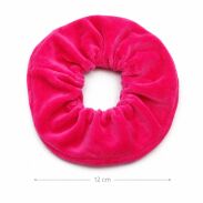 GUMKA DO WŁOSÓW WELUR  SCRUNCHIE CIEMNY RÓŻ PRODUKT POLSKI (0103-CR SAH) - 2