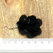 KOLCZYKI Z MATERIAŁU WISZĄCE KWIATY                                                                        (0611-25 SAH) - 3