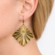 KOLCZYKI ROMBY Z CIENKIEJ BLASZKI                                                                          (0611-613 SA) - 2