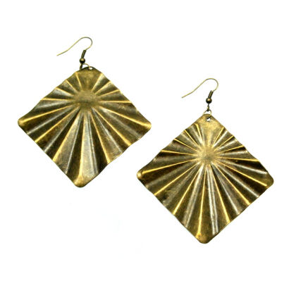 KOLCZYKI ROMBY Z CIENKIEJ BLASZKI                                                                          (0611-613 SA)