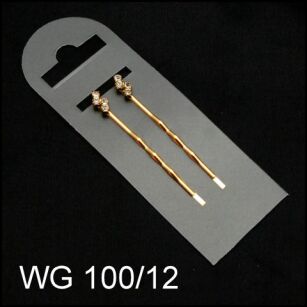 WAVED HAIR GRIP WITH JET WG 100/12