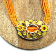 WISIOR / NASZYJNIK NA SZNURECZKACH Z OZDOBNĄ ZAWIESZKĄ                                                 (WISZ-14 SAH) - 2