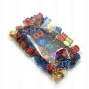 KRABIKI MINI DO WŁOSÓW BROKATOWE WIELOKOLOROWE (50 SZTUK)                               0245-72 - 3