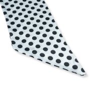 APASZKA / CHUSTA DAMSKA BIAŁA W CZARNE KROPKI                                                           AP-13 - 2