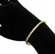 BRANSOLETKA Z CYRKONIAMI JEDNORZĘDOWA NA GUMCE                          (BRGU-1 SA) - 2