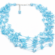 NASZYJNIK / WISIOREK Z NIEBIESKIMI KORALIKAMI (N-0604/2/5R A-1 SAM C) - 3