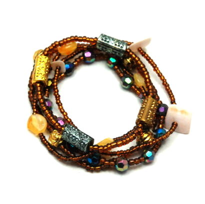 BRANSOLETKI Z KORALIKAMI NA GUMCE – WIELOKOLOROWE                                           (BRGU-8)