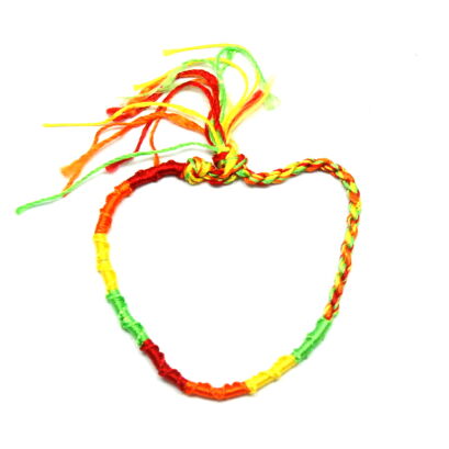 BRANSOLETKI KOLOROWE ZE SZNURECZKAMI 6 SZTUK                                            1814-1 AS