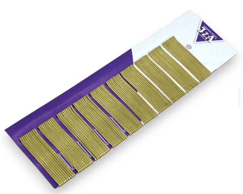 WSUWKA ZŁOTA PROSTA 7 CM BEZ KULKI 100 SZTUK                                  (027/100)