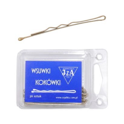 WSUWKA KARBOWANA ZŁOTA Z KULKĄ 6 CM 36 SZTUK                           (226/36-K)