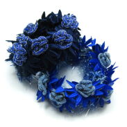 GUMKI DO WŁOSÓW OZDOBNE Z KWIATKAMI 2 SZTUKI                                                  (0176-20 SAH) - 4