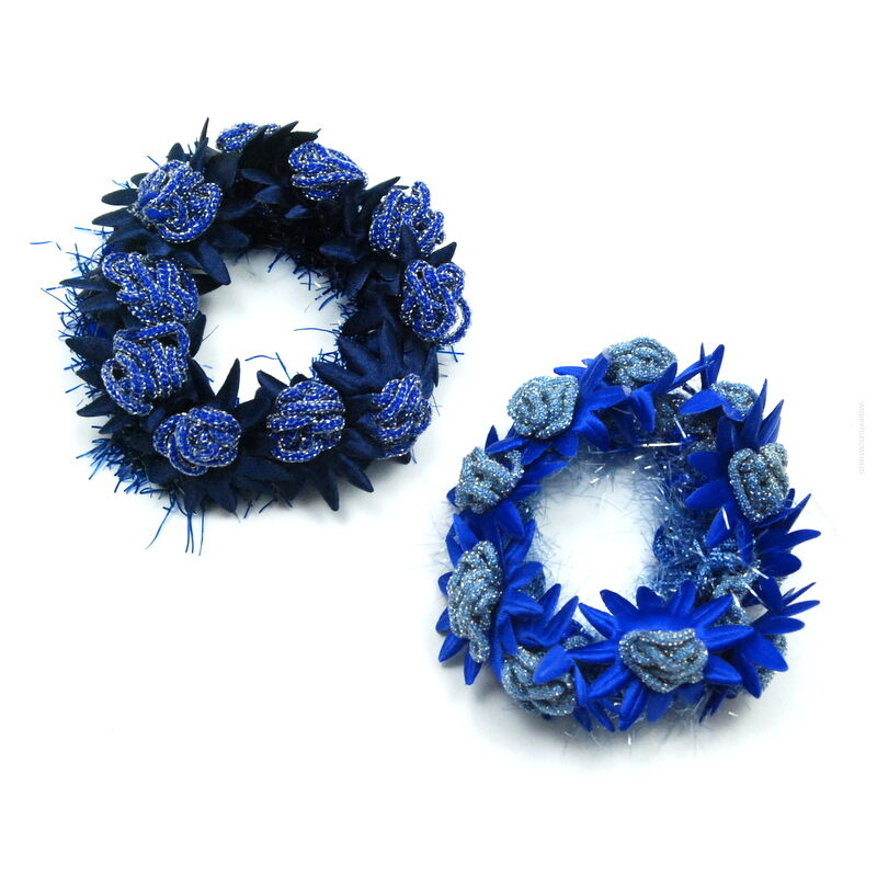 GUMKI DO WŁOSÓW OZDOBNE Z KWIATKAMI 2 SZTUKI                                                  (0176-20 SAH)