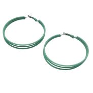 KOLCZYKI  METALOWE KOŁA ZIELONE                                                     (9875 SAH) - 2