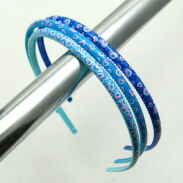 OPASKI DO WŁOSÓW CIENKIE NIEBIESKIE SERCA 6 SZTUK                                      (0290-504) - 2