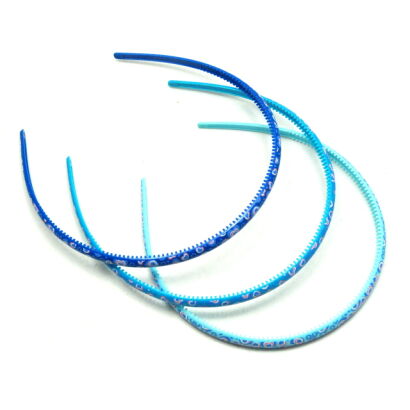 OPASKI DO WŁOSÓW CIENKIE NIEBIESKIE SERCA 6 SZTUK                                      (0290-504)