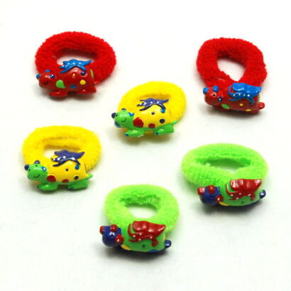 GUMKI DO WŁOSÓW DZIECIĘCE  ŻÓŁW MIX KOLORÓW (6 SZTUK) 0317-196