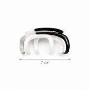 SZCZĘKI/ KLAMRY DO WŁOSÓW BIAŁO-CZARNE 4 SZTUKI                                                       (0217-45 SAM) - 4