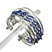 BRANSOLETKA METALOWA Z NIEBIESKIMI KORALIKAMI                                                          (7B353B) - 4