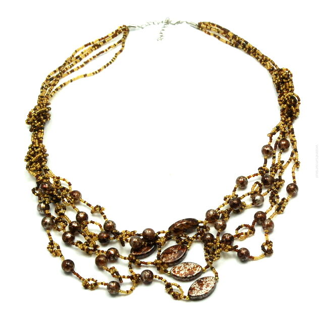 NASZYJNIK / KORALE PIĘCIORZĘDOWE (0606-1003 G)