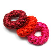 GUMKI DO WŁOSÓW OPONKI MIX CZERWIEŃ/ RÓŻ/BORDO 20 SZTUK (5129 SA) - 2