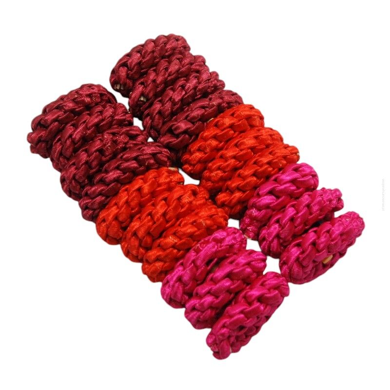 GUMKI DO WŁOSÓW OPONKI MIX CZERWIEŃ/ RÓŻ/BORDO 20 SZTUK (5129 SA)