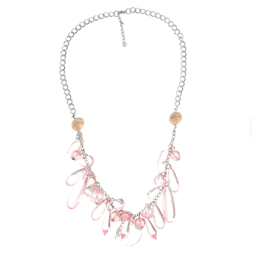 NASZYJNIK / WISIOR NA ŁAŃCUSZKU Z KORALIKAMI                                                         0610-1002