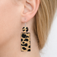 KOLCZYKI WISZĄCE PLASTIKOWE PANTERKI                                                                                 (0613-1012 SA) - 2