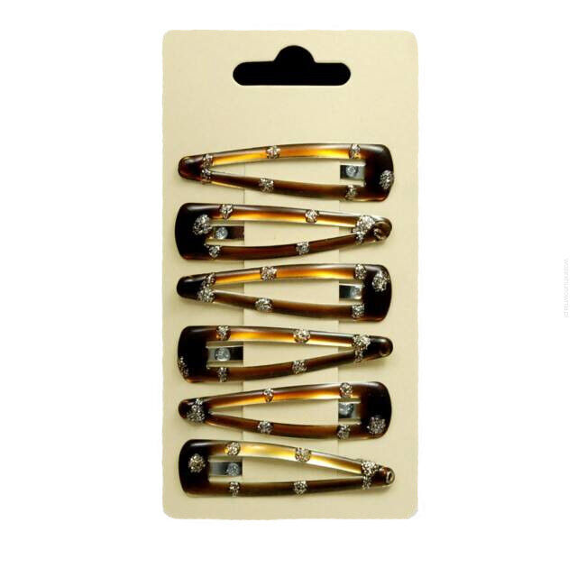 PYKI /SPINKI DO WŁOSÓW DZIECIĘCE BRĄZOWE OBLEWANE PLASTIKIEM 10 SZTUK (7140 SA)