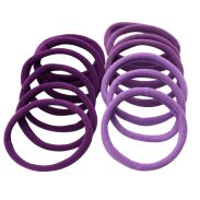 GUMKI DO WŁOSÓW MIX FIOLET BEZ ŁĄCZEŃ 12 SZTUK (6894 SA) - 2