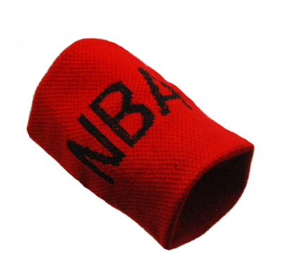 OPASKA Z FROTY NA NADGARSTEK CZERWONA "NBA"                                          0004-100