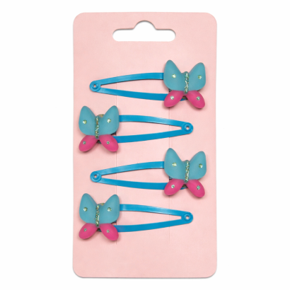SPINKI / PYKI DO WŁOSÓW Z MOTYLKAMI 4 SZTUKI (0301-9 SAH)