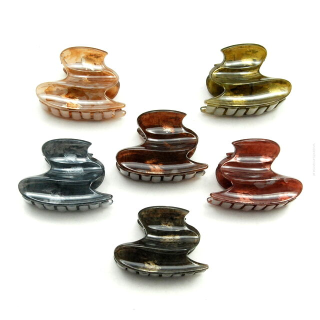 SZCZĘKI / KAMRY DO WŁOSÓW ŚREDNIE 6 SZTUK                                                (0123-2 SAM)