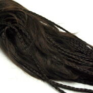 SZCZĘKA / KLAMRA Z WŁOSAMI / DOPINKA  BRĄZOWA                                                      (0137-6 SAH) - 2