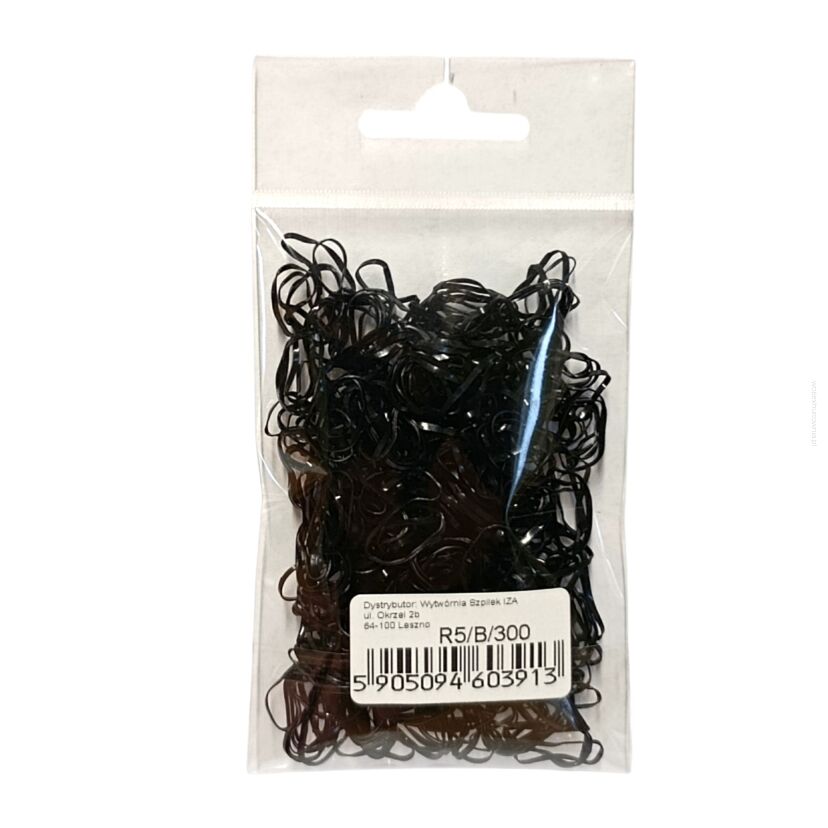 GUMKI RECEPTURKI SILIKONOWE CZARNE 300 SZTUK                                       (R5/B/300)