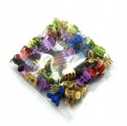 KRABIKI MAŁE DO WŁOSÓW BROKATOWE WIELOKOLOROWE (50 SZTUK)                                     0245-68 - 4