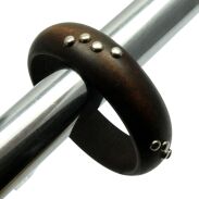 BRANSOLETKI DREWNIANE BRĄZOWE 2 SZTUKI                                                                    (2875 SAM) - 2