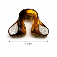 SZCZĘKI / KLAMRY DO WŁOSÓW ŚREDNIE BRĄZOWE 4 SZTUKI                                                                     (0130-29 SAM) - 3