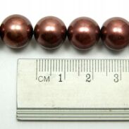KORALE KLASYCZNE PEREŁKI BRĄZOWE 50 cm 0642-526 - 3