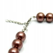 KORALE KLASYCZNE PEREŁKI BRĄZOWE 50 cm 0642-526 - 2